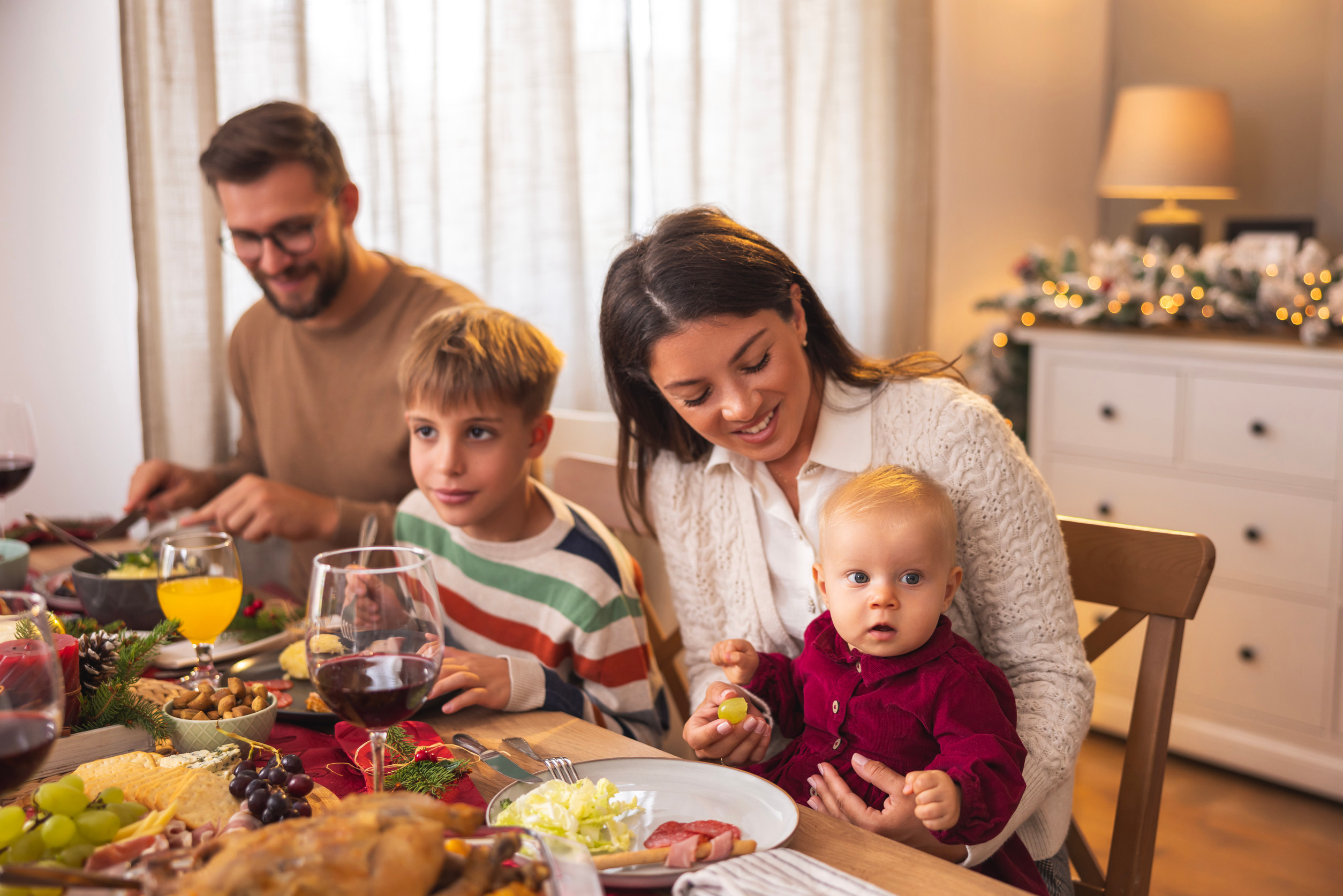 Family enjoying the holidays