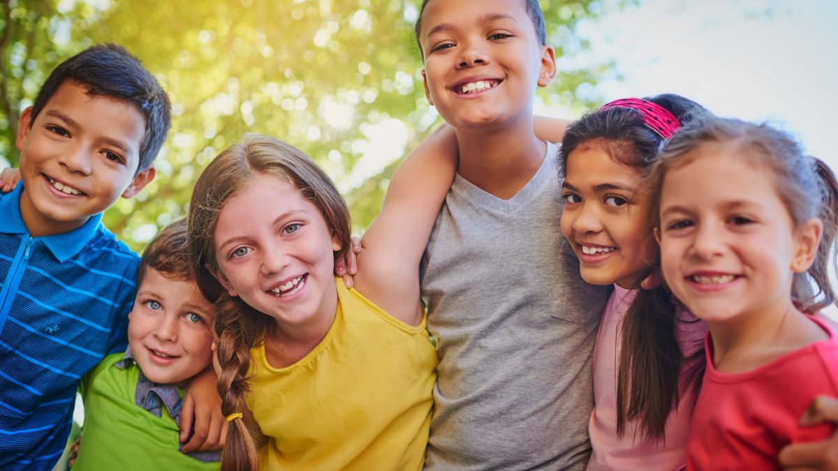 Children together at summer camp