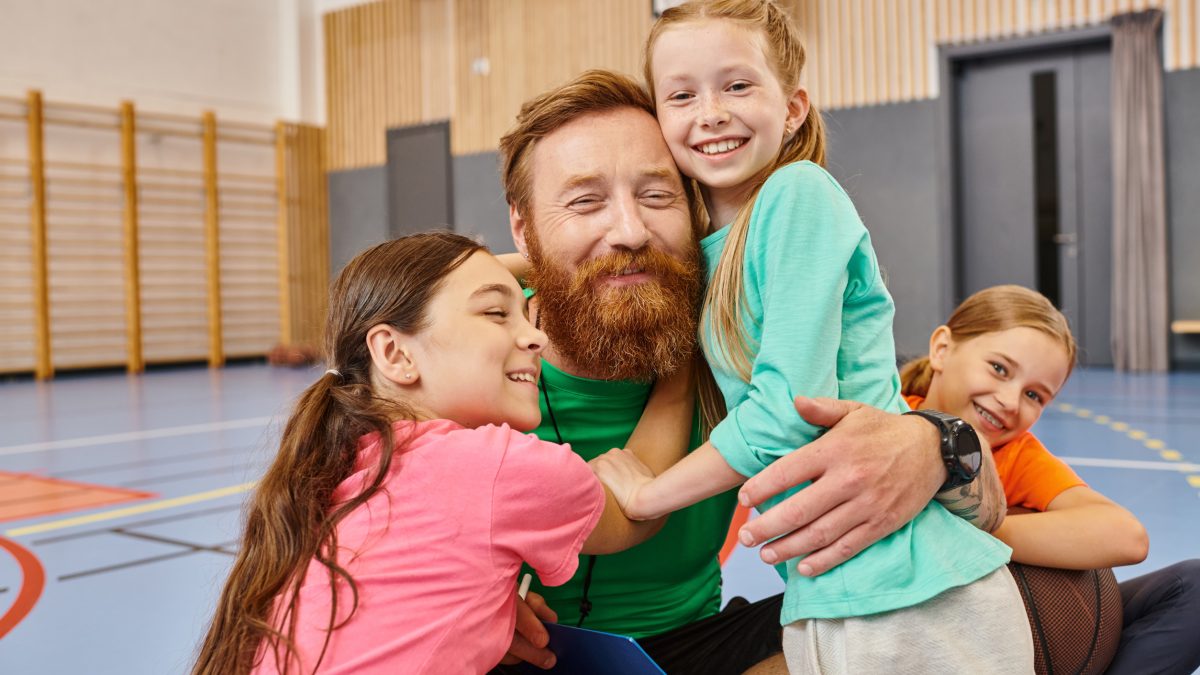 Dad with kids at the Y
