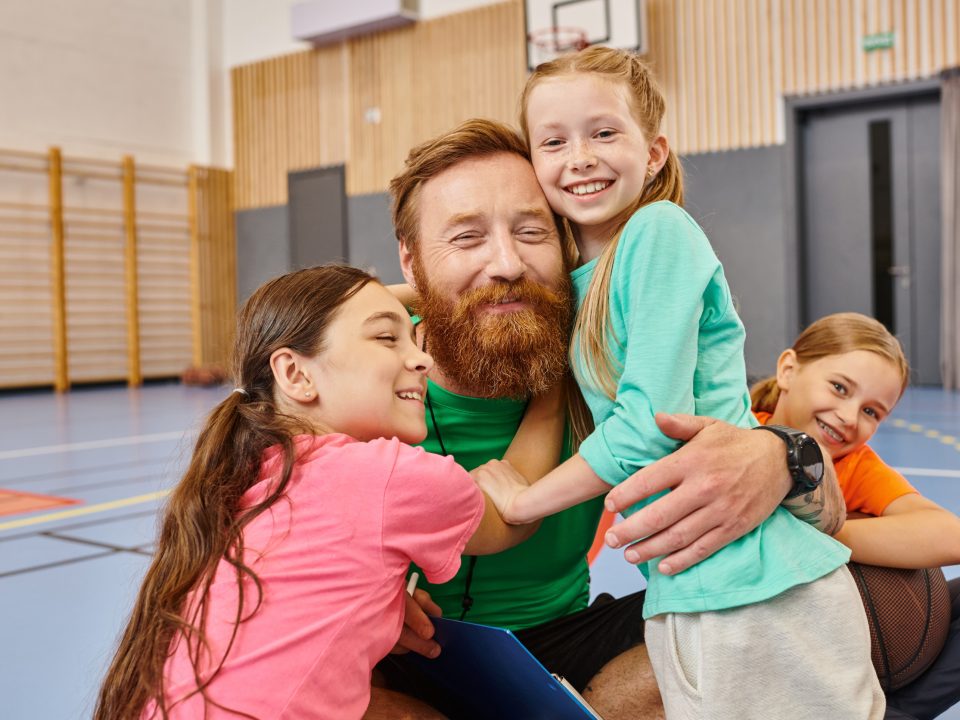 Dad with kids at the Y
